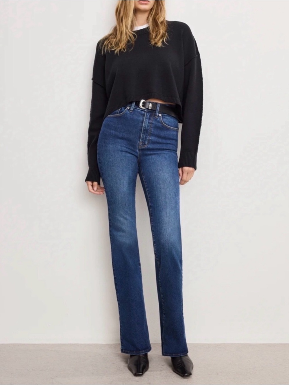 Good American Always Fits Good Classic Bootcut Jeans Indigo Casual Size 4/27